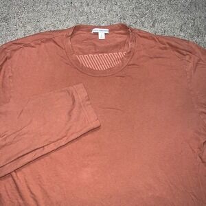 Standard James Perse Men's LS Shirt Cotton Light Red Size 3 Large USA